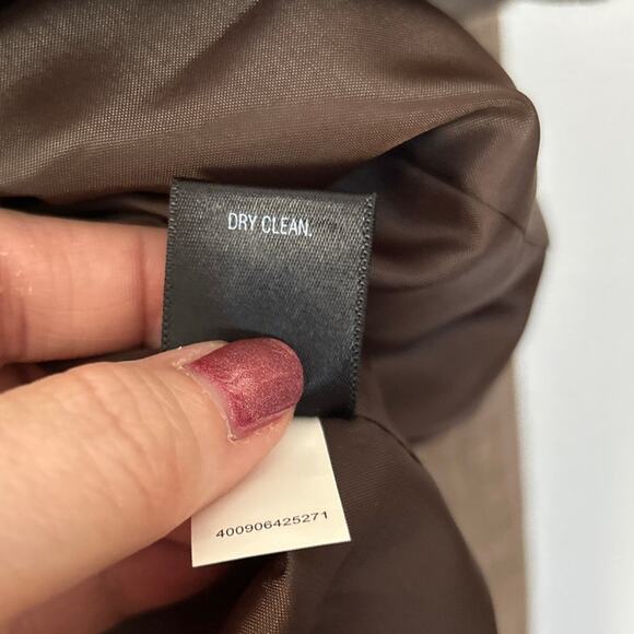 APT 9 Women's Brown Single Button Long Sleeve Lined Blazer with Pockets Size 14 - Picture 7 of 10